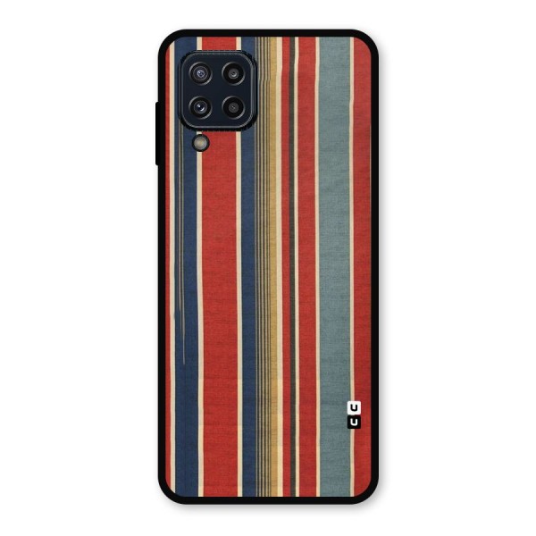 Vintage Disort Stripes Metal Back Case for Galaxy M32