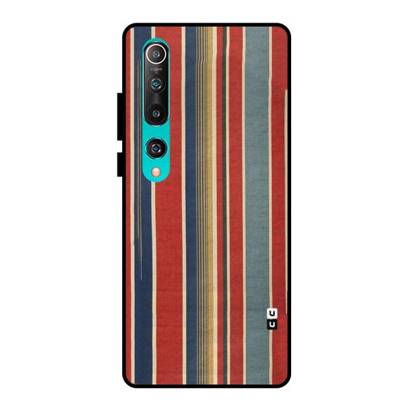 Vintage Disort Stripes Metal Back Case for Mi 10