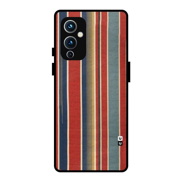 Vintage Disort Stripes Metal Back Case for OnePlus 9