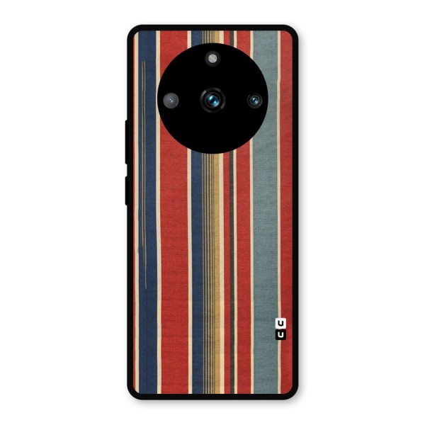 Vintage Disort Stripes Metal Back Case for Realme 11 Pro