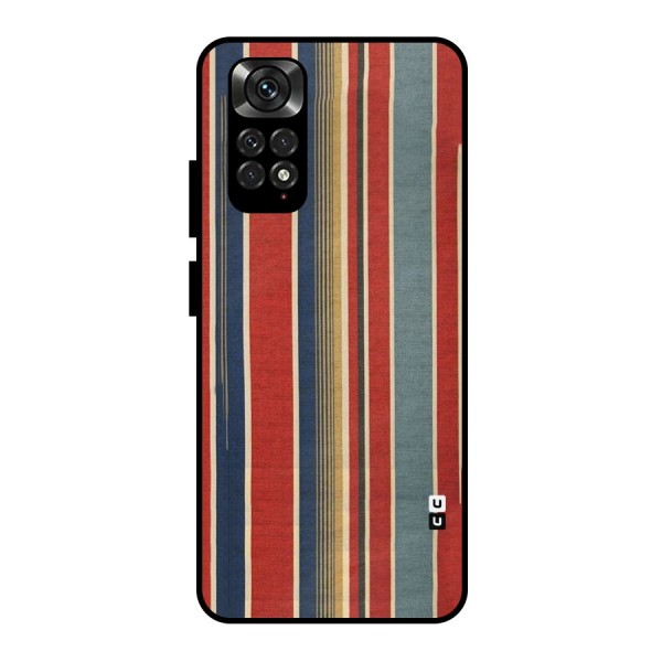 Vintage Disort Stripes Metal Back Case for Redmi Note 11 Pro