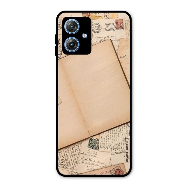 Vintage Journal Metal Back Case for Moto G54