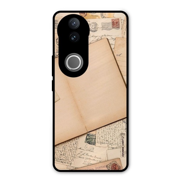 Vintage Journal Metal Back Case for Vivo V50e