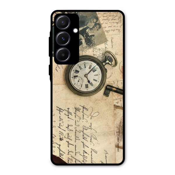 Vintage Key And Compass Metal Back Case for Galaxy A55