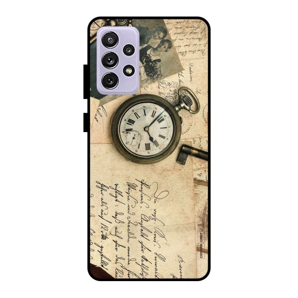 Vintage Key And Compass Metal Back Case for Galaxy A72