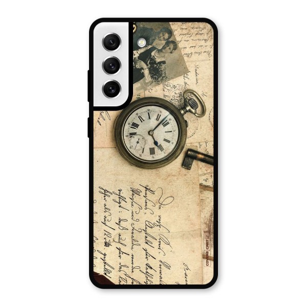 Vintage Key And Compass Metal Back Case for Galaxy S21 FE 5G