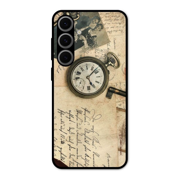 Vintage Key And Compass Metal Back Case for Galaxy S24 FE