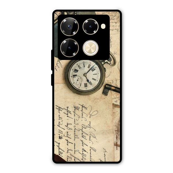 Vintage Key And Compass Metal Back Case for Infinix Note 40 Pro Plus