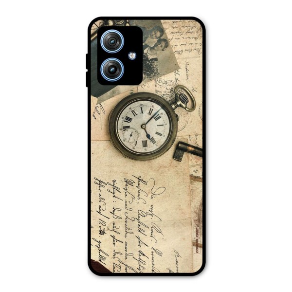Vintage Key And Compass Metal Back Case for Moto G54