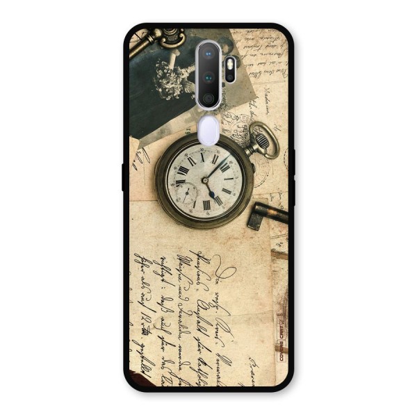 Vintage Key And Compass Metal Back Case for Oppo A9 (2020)