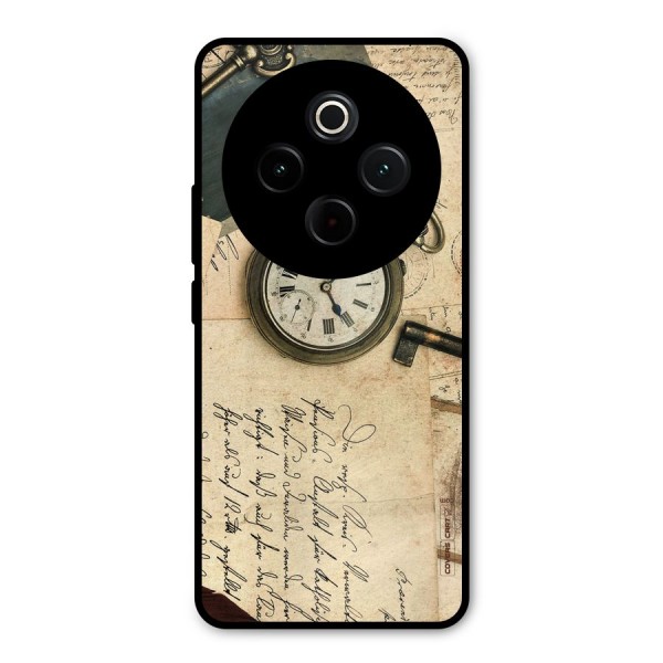 Vintage Key And Compass Metal Back Case for Vivo T4