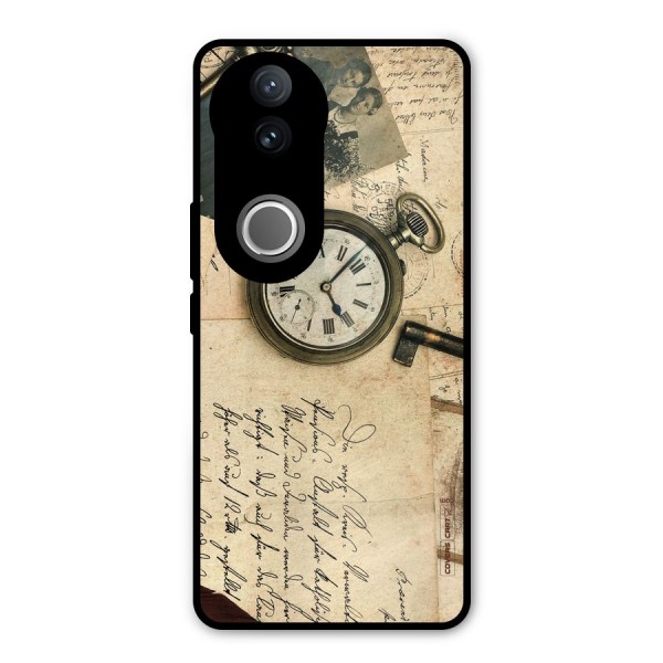 Vintage Key And Compass Metal Back Case for Vivo V50e