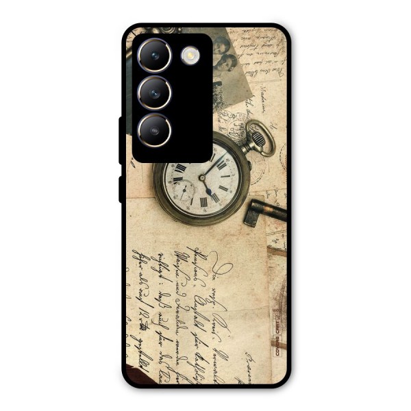 Vintage Key And Compass Metal Back Case for Vivo Y200e