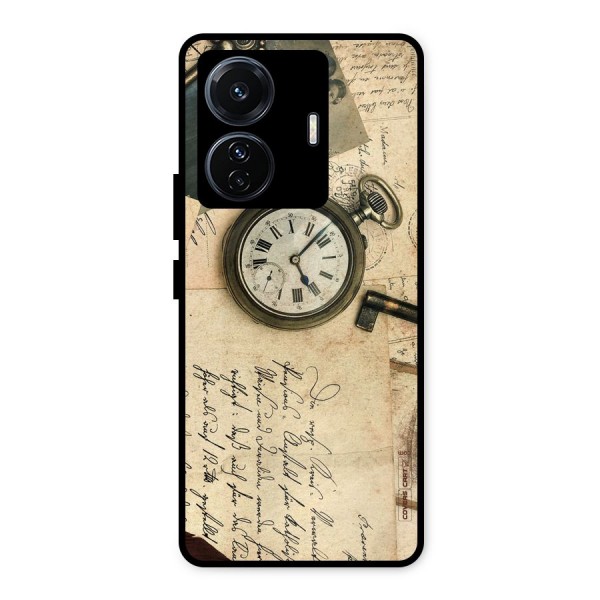 Vintage Key And Compass Metal Back Case for iQOO Z6