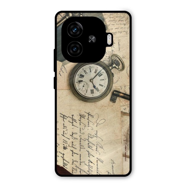 Vintage Key And Compass Metal Back Case for iQOO Z9 Turbo