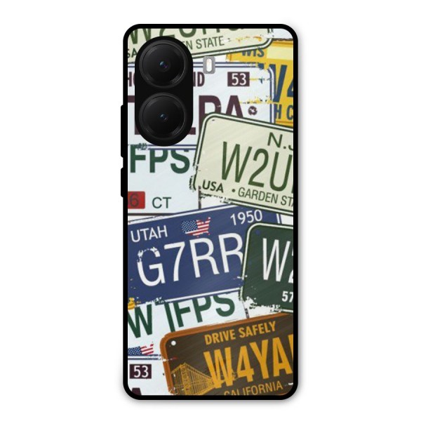Vintage License Plates Metal Back Case for Poco X7 Pro