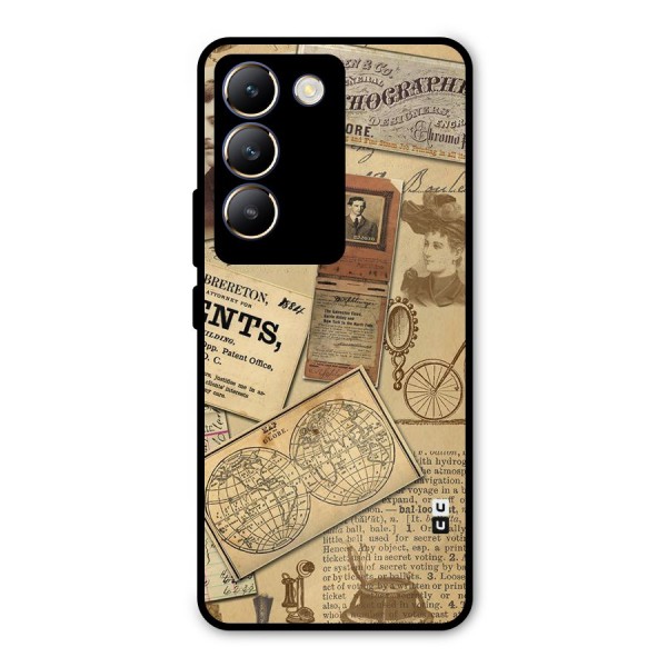 Vintage Memories Metal Back Case for Vivo Y200e