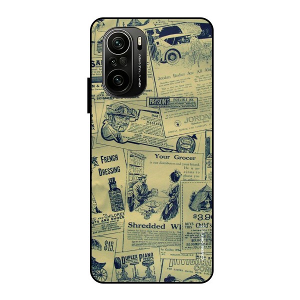 Vintage Newspaper Cutouts Metal Back Case for Mi 11X Pro