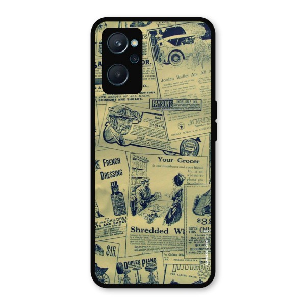 Vintage Newspaper Cutouts Metal Back Case for Realme 9i