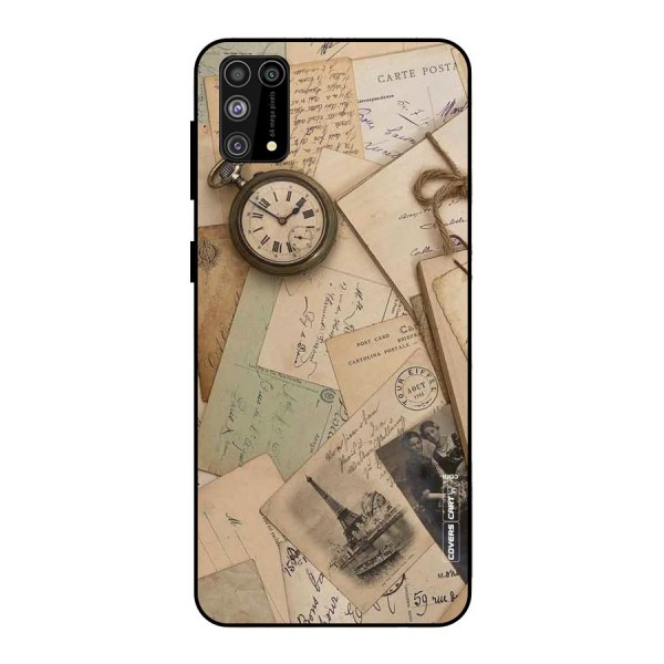 Vintage Postcards Metal Back Case for Galaxy F41