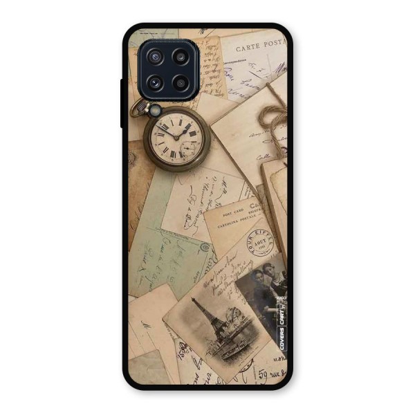 Vintage Postcards Metal Back Case for Galaxy M32