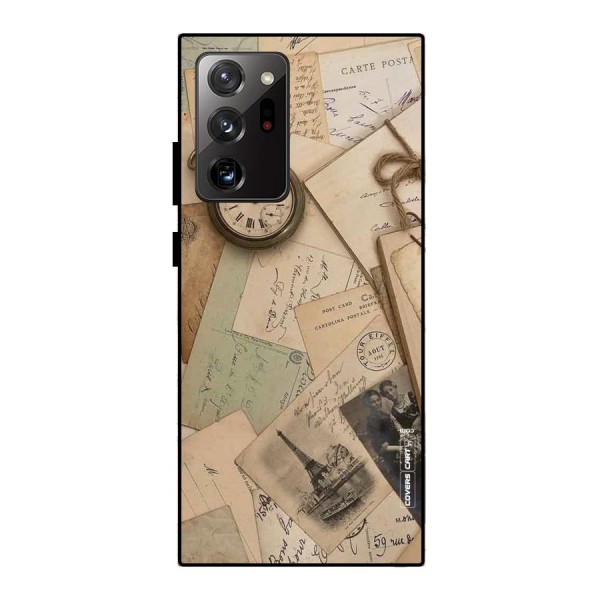 Vintage Postcards Metal Back Case for Galaxy Note 20 Ultra