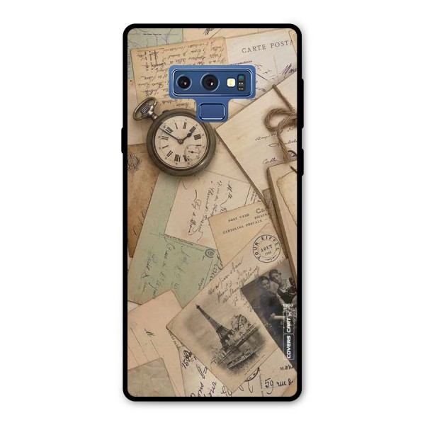 Vintage Postcards Metal Back Case for Galaxy Note 9