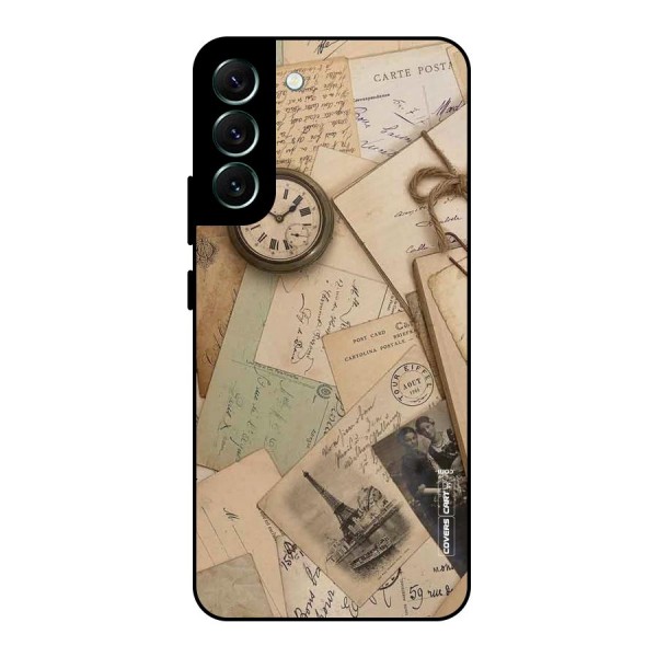 Vintage Postcards Metal Back Case for Galaxy S22 Plus 5G