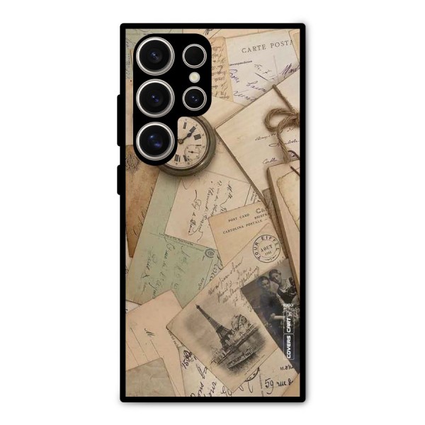 Vintage Postcards Metal Back Case for Galaxy S24 Ultra