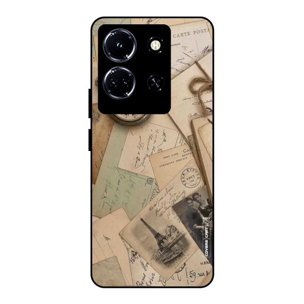 Vintage Postcards Metal Back Case for Infinix Note 30 5G