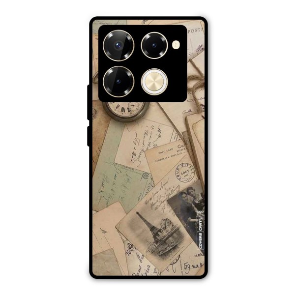Vintage Postcards Metal Back Case for Infinix Note 40 Pro Plus