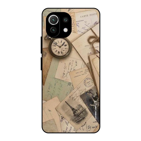 Vintage Postcards Metal Back Case for Mi 11 Lite