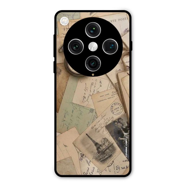 Vintage Postcards Metal Back Case for Oppo Find X8 Pro