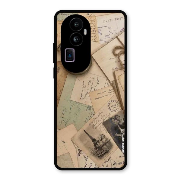 Vintage Postcards Metal Back Case for Oppo Reno10 Pro Plus
