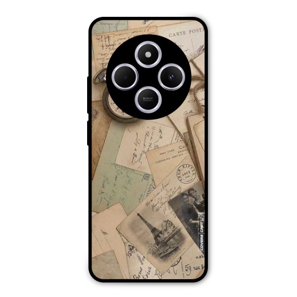 Vintage Postcards Metal Back Case for Poco C75 5G