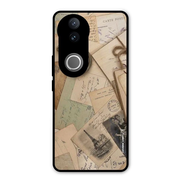 Vintage Postcards Metal Back Case for Vivo V50e