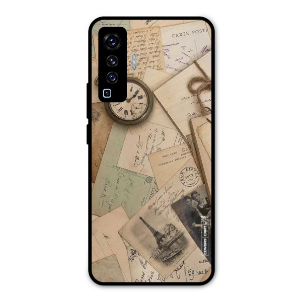 Vintage Postcards Metal Back Case for Vivo X50