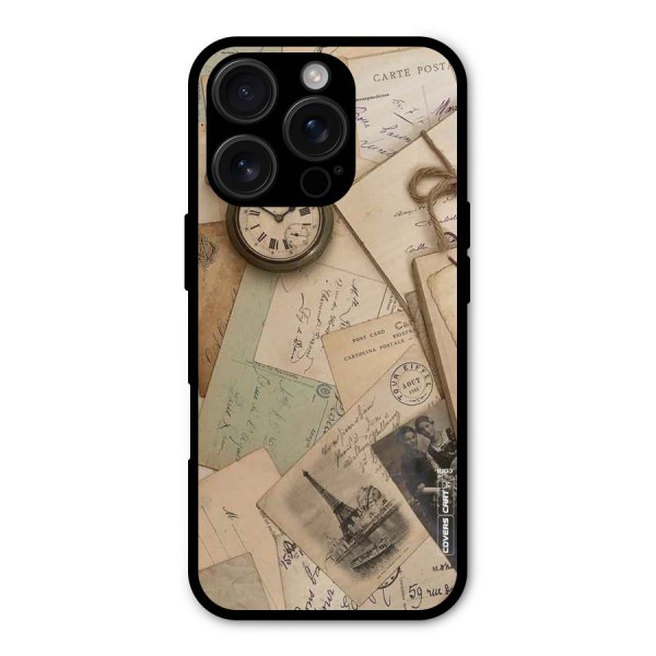 Vintage Postcards Metal Back Case for iPhone 16 Pro