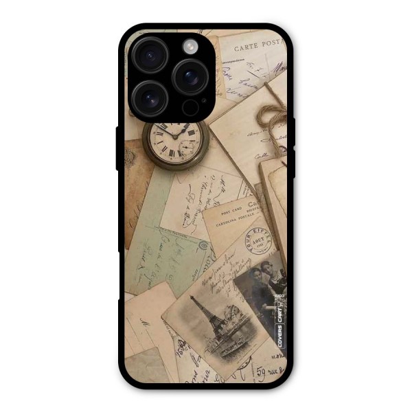 Vintage Postcards Metal Back Case for iPhone 16 Pro Max