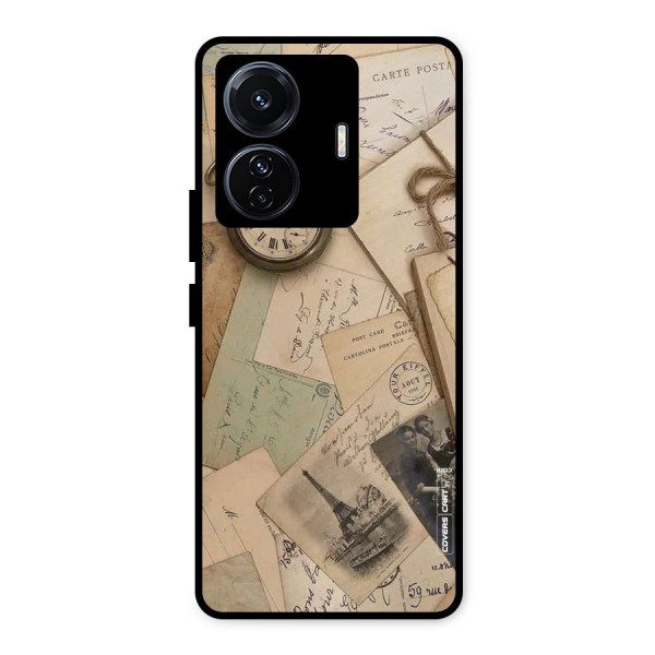 Vintage Postcards Metal Back Case for iQOO Z6