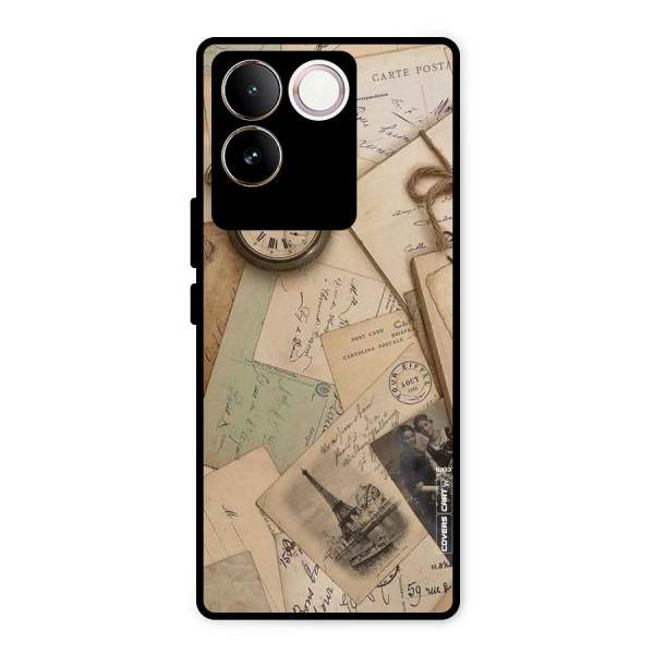 Vintage Postcards Metal Back Case for iQOO Z7 Pro