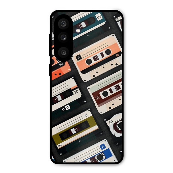 Vintage Retro Cassettes Metal Back Case for Galaxy M56