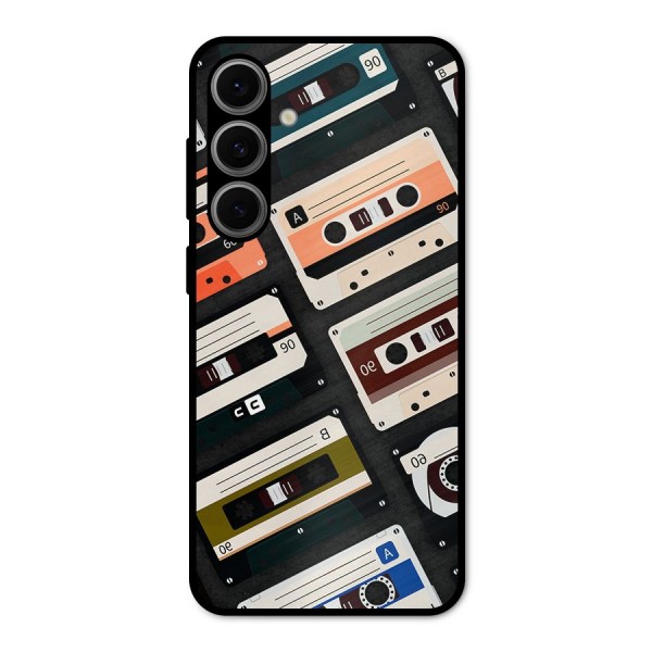Vintage Retro Cassettes Metal Back Case for Galaxy S24 FE