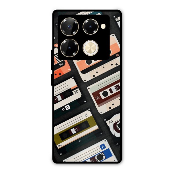 Vintage Retro Cassettes Metal Back Case for Infinix Note 40 Pro Plus