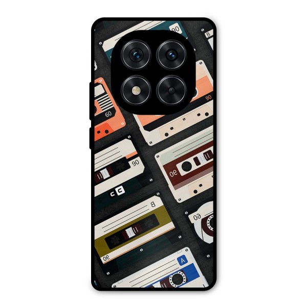 Vintage Retro Cassettes Metal Back Case for Redmi Note 14 Pro 5G
