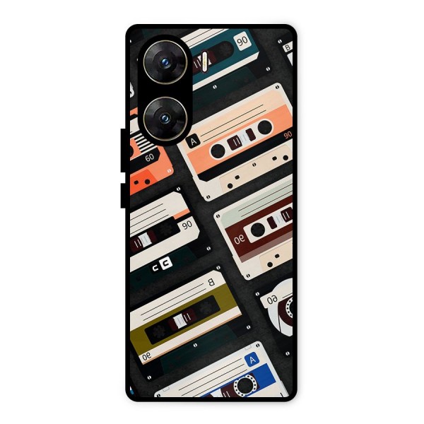 Vintage Retro Cassettes Metal Back Case for Vivo V29e