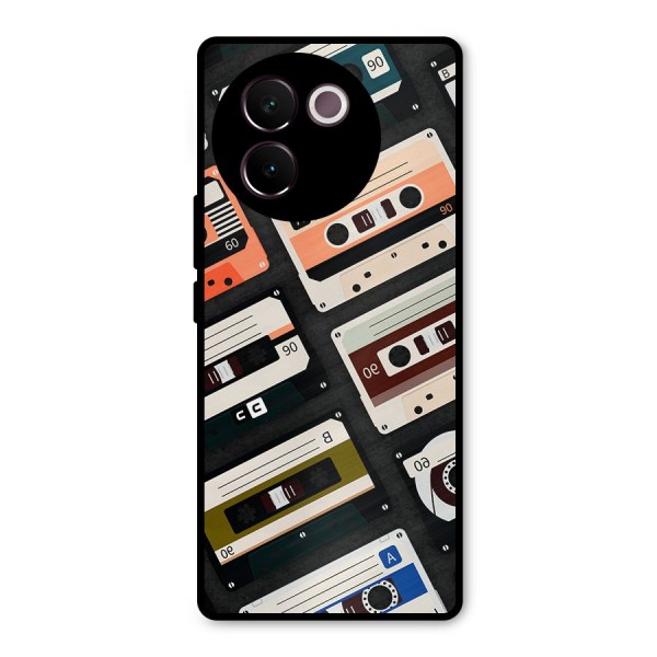 Vintage Retro Cassettes Metal Back Case for Vivo V30e