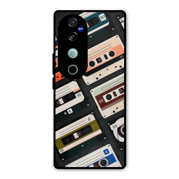 Vintage Retro Cassettes Metal Back Case for Vivo V40