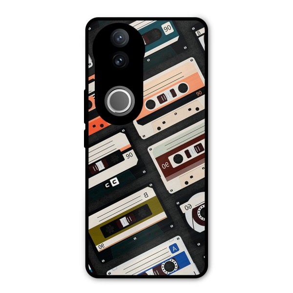 Vintage Retro Cassettes Metal Back Case for Vivo V50e