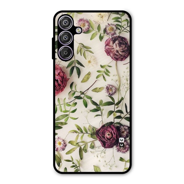 Vintage Rust Floral Metal Back Case for Galaxy F15